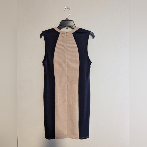 OH CONCEPT COLLECTION Casual Color Block Dress Size L Beige/Dark Gray - Picture 2 of 2